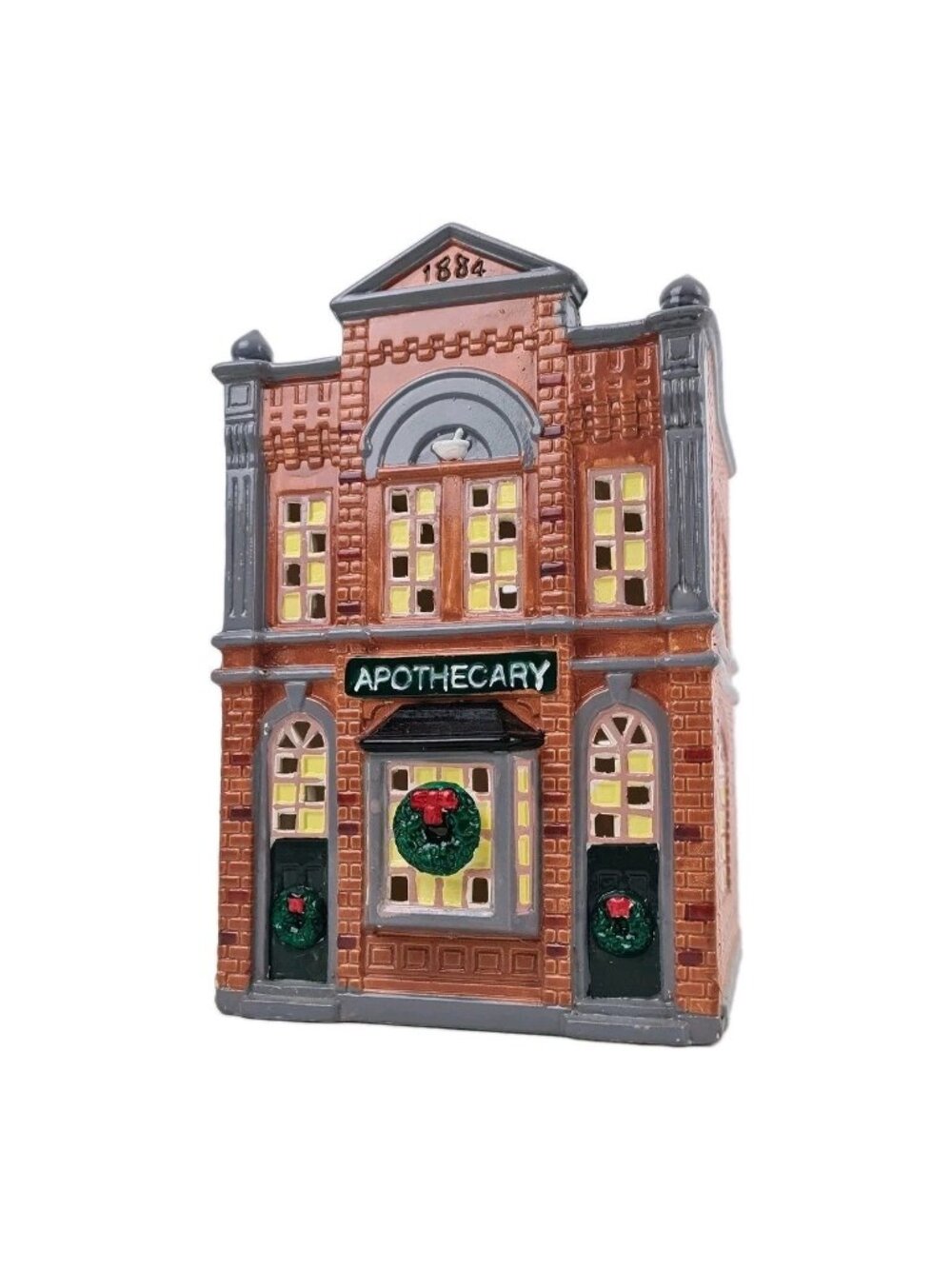 Department 56 The Original Snow Christmas Village Apothecary 5076-8 Vintage